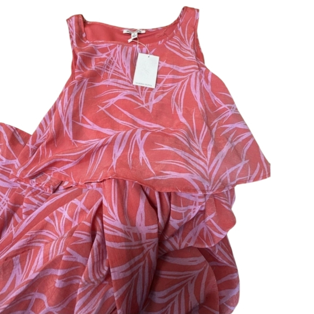 Marissa Olivia Red/Pink Print Sleeveless Maxi Dress SIZE 3X - Picture 8 of 12